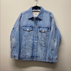 Zara Sherpa Lined Jean Jacket!